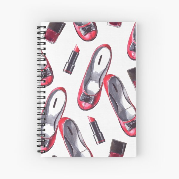Red, white, black. Spiral Notebook