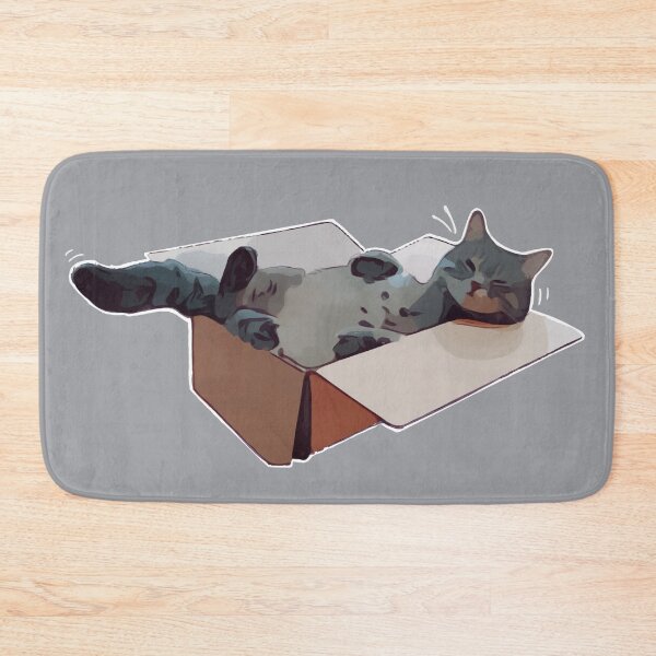 Item preview, Dozing tabby in a box designed and sold by angelica-design.
