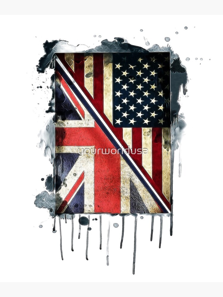 Canvas Print American Flag. Sketch - PIXERS.US
