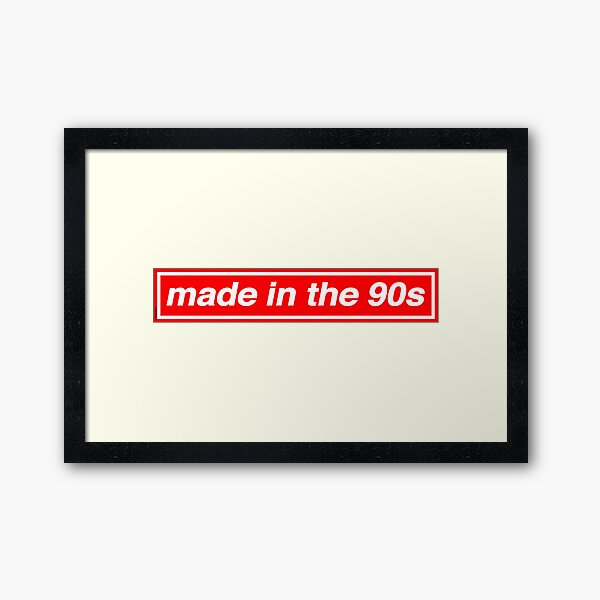 Made In The 90s (The Original) Red - OASIS x Phigment Band Tribute Framed Art Print