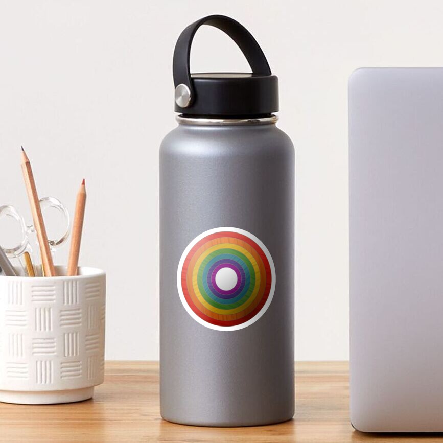 Rainbow Button Sticker
