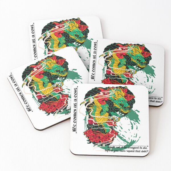 Item preview, green japanese dragon designed and sold by hedoniism-shop.