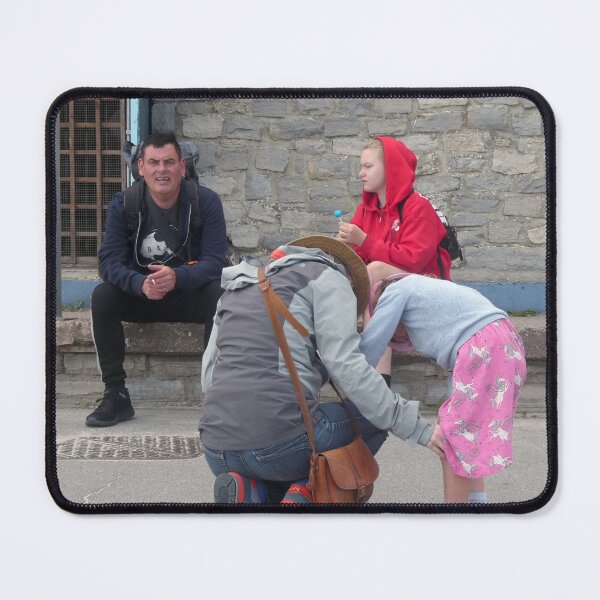 Item preview, You Lookin' at me? Holidaymakers enjoying the Lyme Regis seafront designed and sold by JonDelorme.