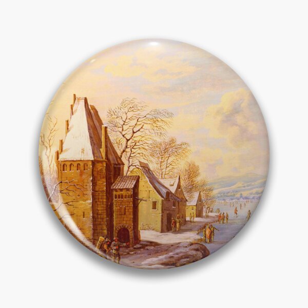 Artikelvorschau, Vibrierende Wintersonnige schneebedeckte Stadtillustration entworfen und verkauft von Delightandarts.
