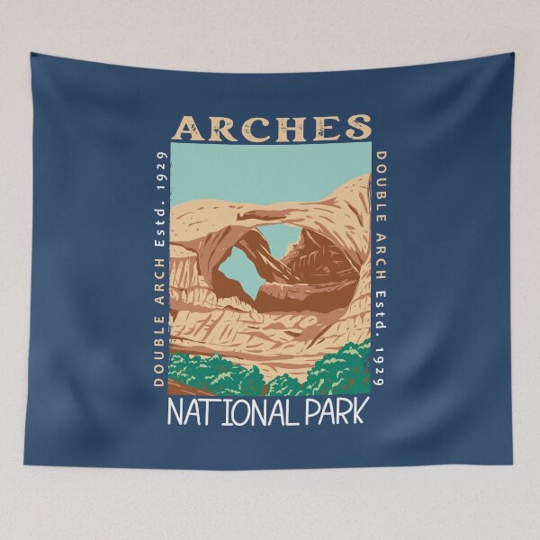 Item preview, Arches National Park Double Arch Distressed designed and sold by KrisSidDesigns.