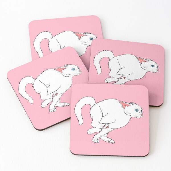 Item preview, Running Hyper White Cat designed and sold by Deborah Camp.