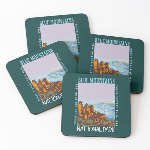 Item preview, Blue Mountains National Park Australia Three Sisters Distressed designed and sold by KrisSidDesigns.