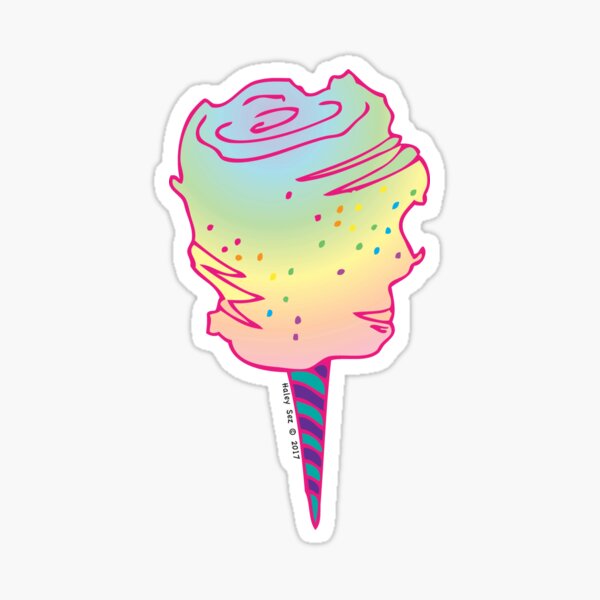 Rainbow Cotton Candy Sticker
