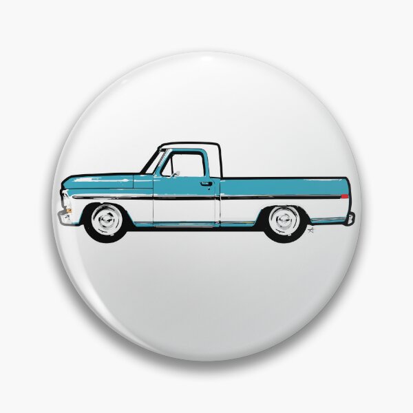 Item preview, Blue & White Vintage F Truck designed and sold by MandyCarsArts.