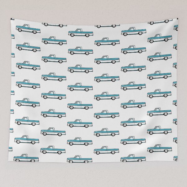 Item preview, Blue & White Vintage F Truck designed and sold by MandyCarsArts.