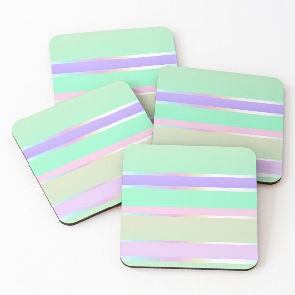 Item preview, Pastel color palette striped | breeze colors designed and sold by lausn.