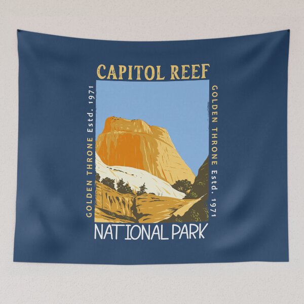 Item preview, Capitol Reef National Park Utah Golden Throne Distressed designed and sold by KrisSidDesigns.