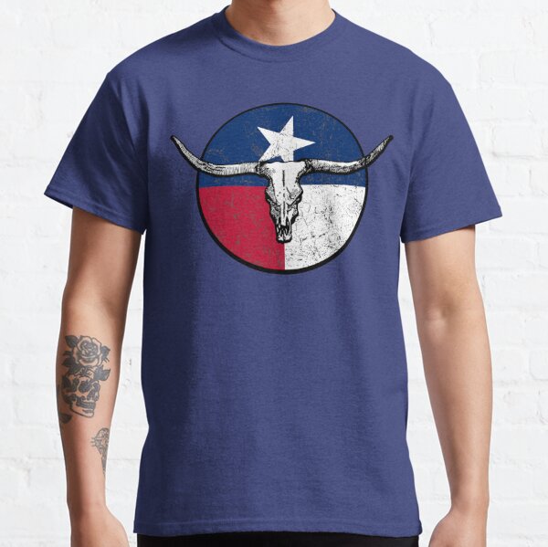  Hook'em Horns State of Texas Bull Head with Longhorns Design  Long Sleeve T-Shirt : Clothing, Shoes & Jewelry