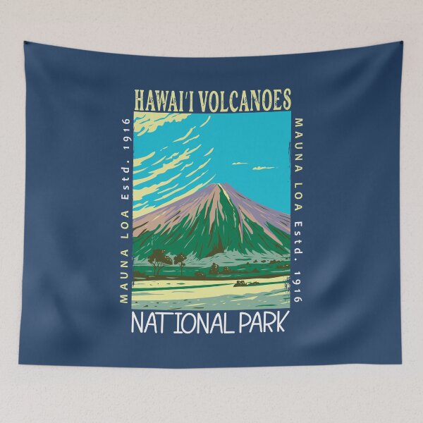Item preview, Hawaii Volcanoes National Park Mauna Loa Distressed designed and sold by KrisSidDesigns.