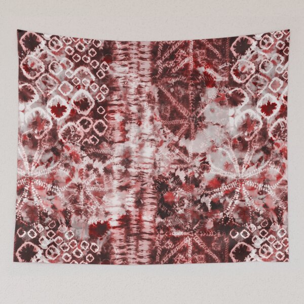 Item preview, Red Summer Tie Dye Batik Wax Tie Die Print designed and sold by paperandfrill.