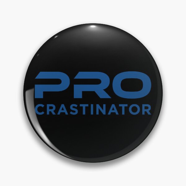 Item preview, Procrastinator (Blue on Black) designed and sold by STUDIO-72.