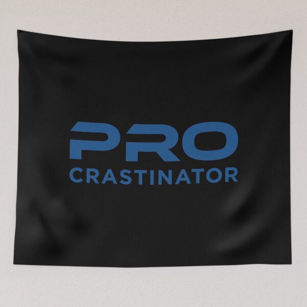 Item preview, Procrastinator (Blue on Black) designed and sold by STUDIO-72.