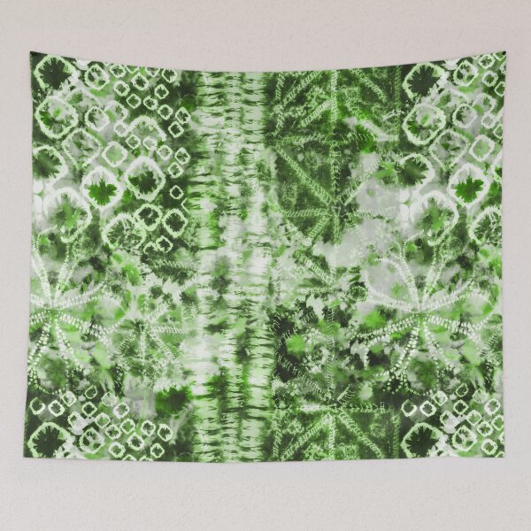 Artikelvorschau, Grüner Sommer-Batik-Batik-Wachs-Krawattendruck entworfen und verkauft von paperandfrill.