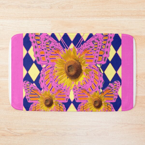 Item preview, PINK  SUNFLOWER,DESIGNS, MONARCH BUTTERFLIES PATTERN ART  designed and sold by sharlesart.
