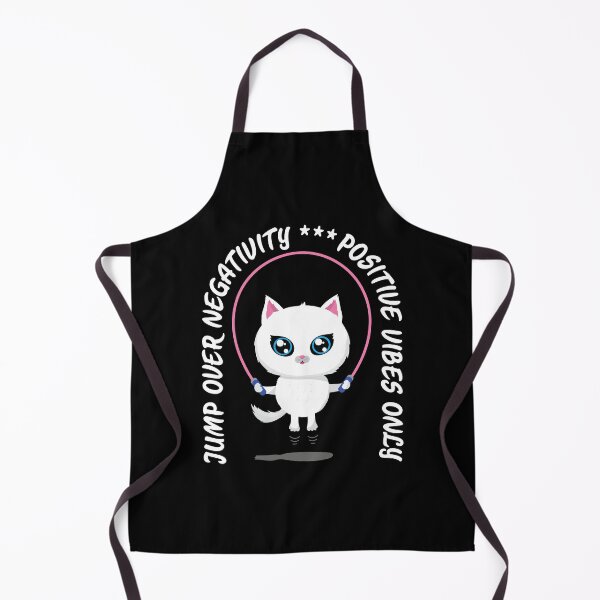 Item preview, Cute Jumping Rope Cat Positive Vibes Only designed and sold by dass-art.