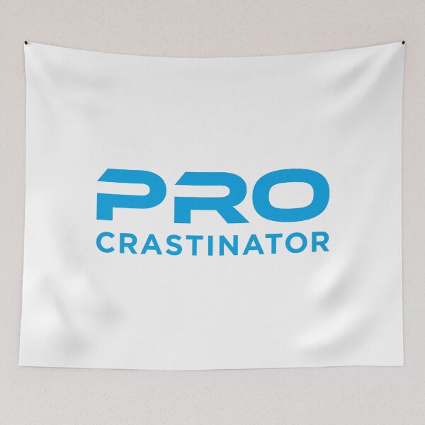 Item preview, Procrastinator (Light Blue on White) designed and sold by STUDIO-72.
