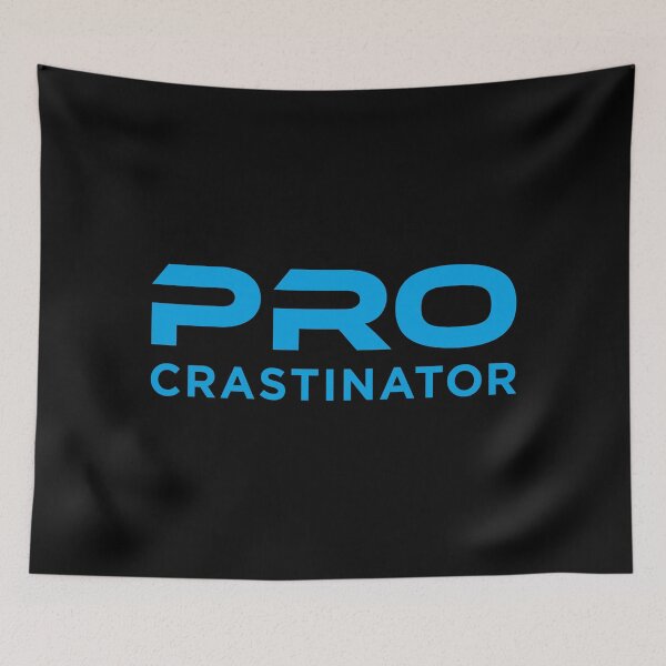 Item preview, Procrastinator (Light Blue on Black) designed and sold by STUDIO-72.
