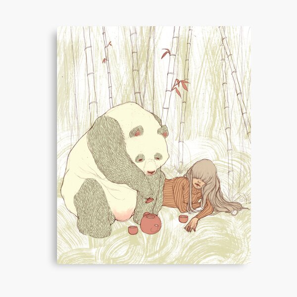 Panda Tea Party Canvas Print