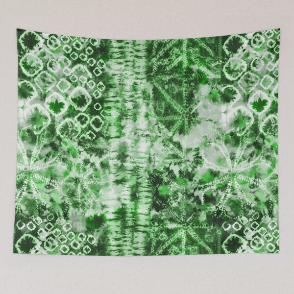 Artikelvorschau, Grüner Sommer-Batik-Batik-Wachs-Krawattendruck entworfen und verkauft von paperandfrill.