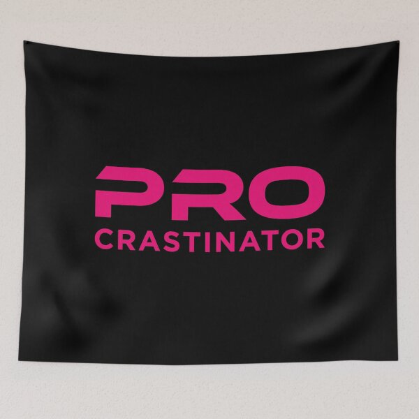 Item preview, Procrastinator (Pink on Black) designed and sold by STUDIO-72.