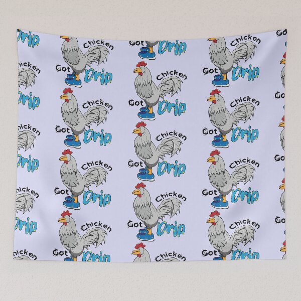 Item preview, White Chicken With Blue Shoes Chicken Got Drip designed and sold by ETVdesign.