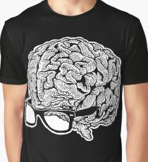 Brain with Glasses Graphic T-Shirt