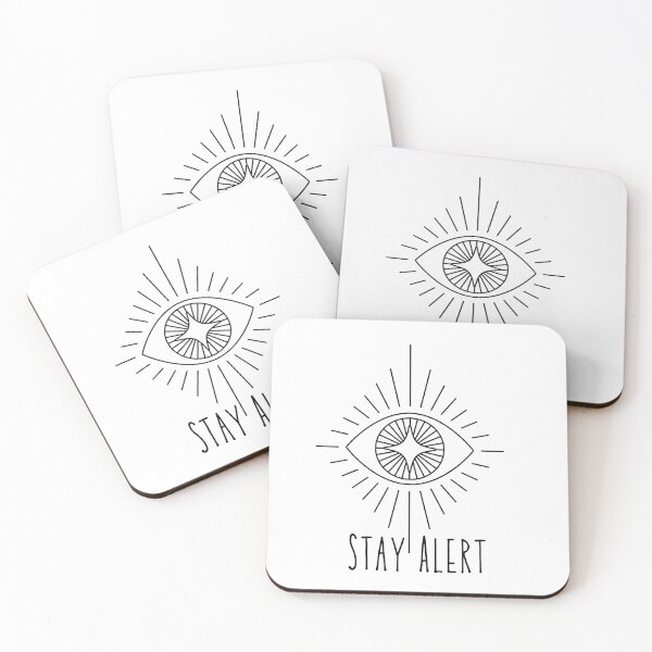 Item preview, Stay Alert (black text) designed and sold by pinkypingu.