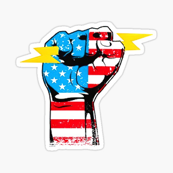 Item preview, Lightning In US Flag Fist Proud Electrician designed and sold by hoangminhSHOP.