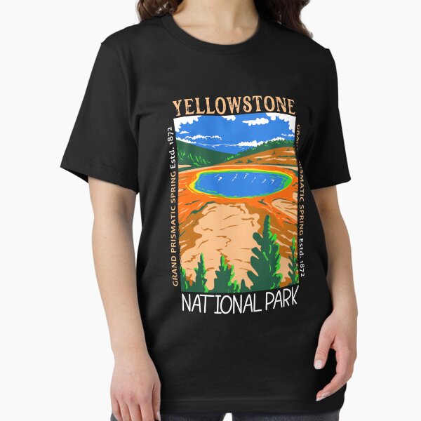 Item preview, Yellowstone National Park Grand Prismatic Spring Distressed designed and sold by KrisSidDesigns.
