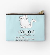 Cat-ion science puns Studio Pouch