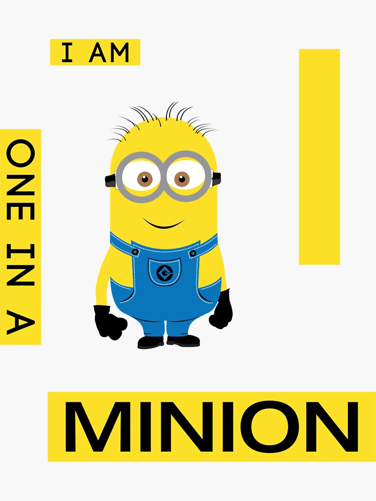 minion-one-in-a-minion-sticker-for-sale-by-rylee-katherine-redbubble