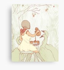 Swan Tea Party Metal Print