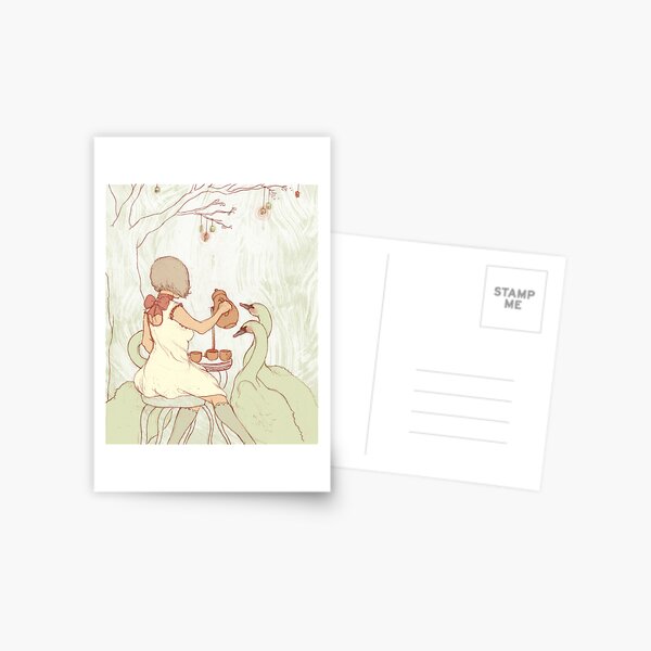 Swan Tea Party Postcard