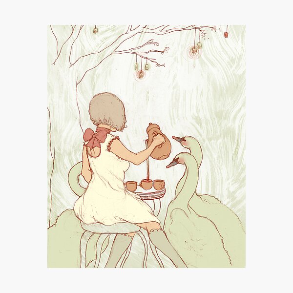 Swan Tea Party Photographic Print