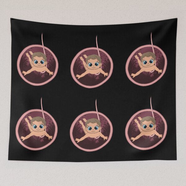 Item preview, Cute Baby in the Womb Swimming designed and sold by DabGraphic.