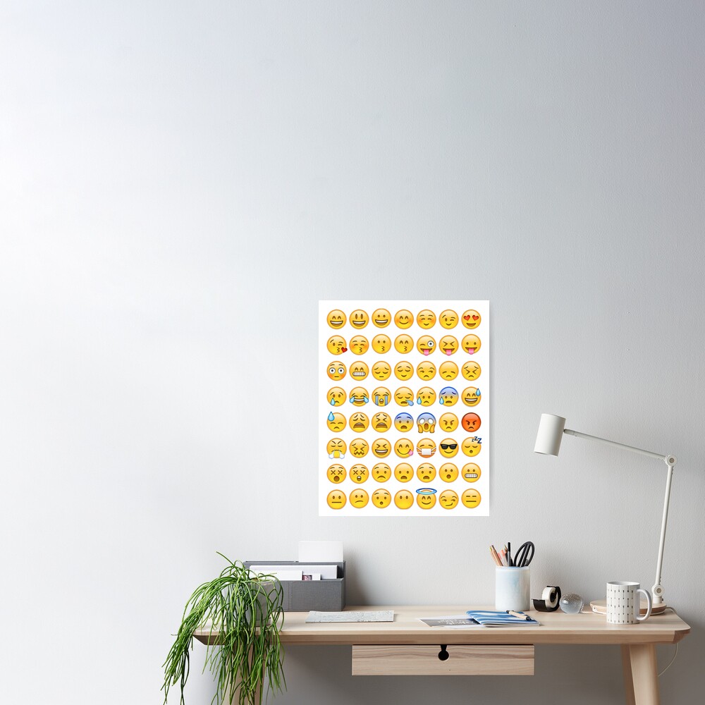 Emoji Poster For Sale By Forbiddngoods Redbubble