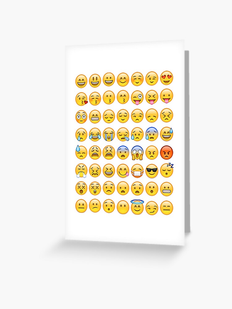 Carte De Vœux Emoji Par Forbiddngoods Redbubble