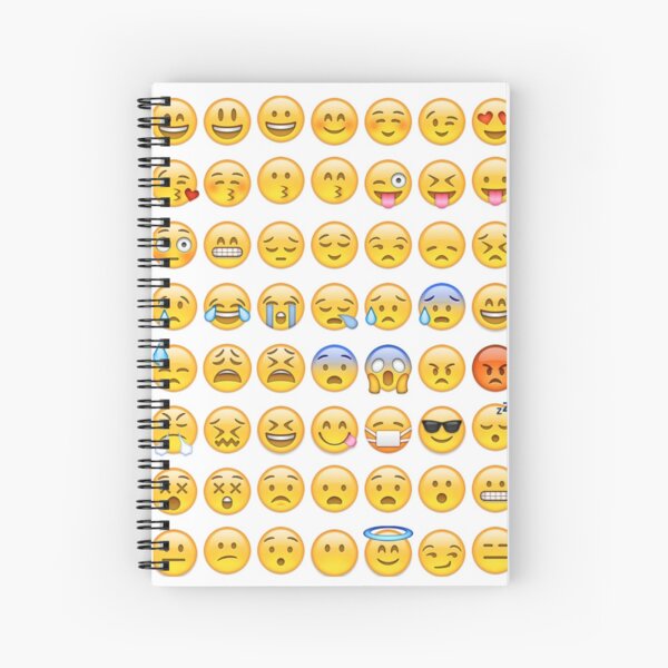Emoji Faces Coloring Book Art Spiral Notebook for Sale by