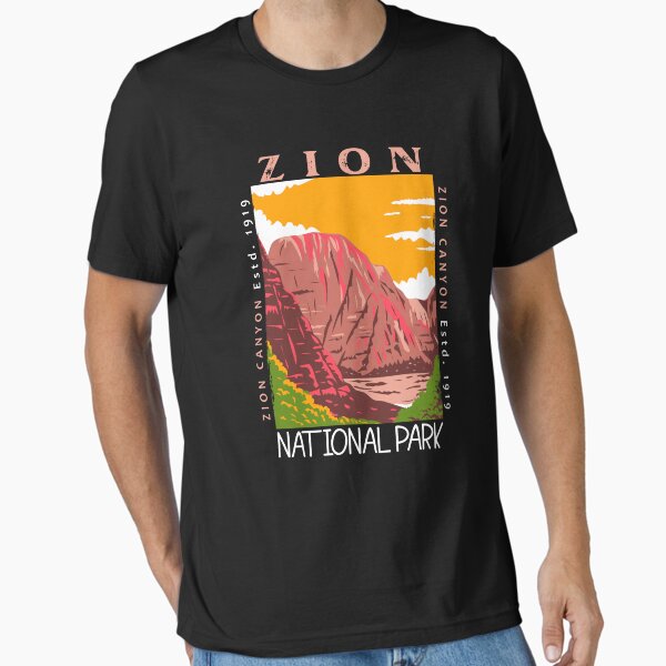 Vista previa del artículo con la obra «Parque Nacional Zion Utah Zion Canyon angustiado», diseñado y vendido por KrisSidDesigns.