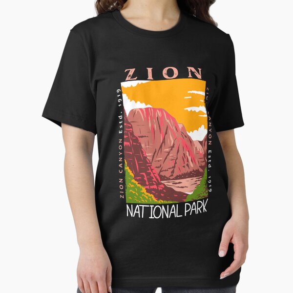 Vista previa del artículo con la obra «Parque Nacional Zion Utah Zion Canyon angustiado», diseñado y vendido por KrisSidDesigns.