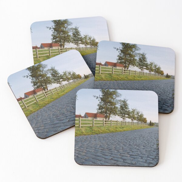 Item preview, paving sett road  in autumnal sunlight designed and sold by FotoMahieu.