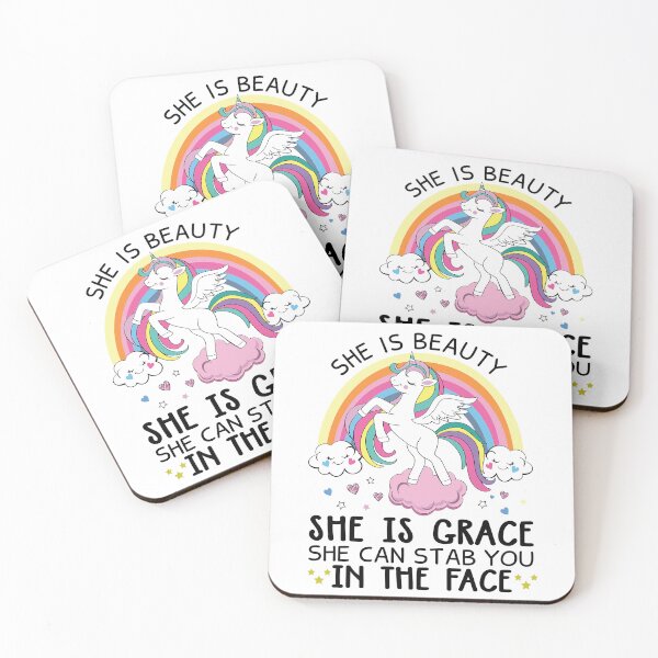 Item preview, Funny Unicorn - She's Beauty She's Grace designed and sold by SunsetGloww.