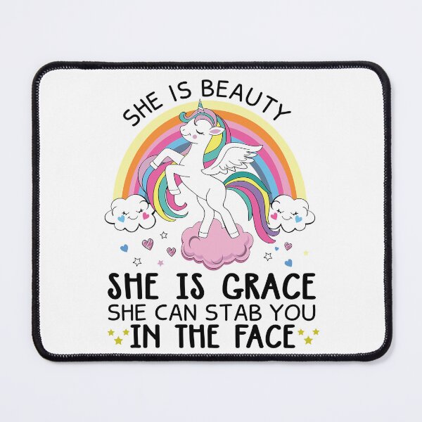Item preview, Funny Unicorn - She's Beauty She's Grace designed and sold by SunsetGloww.