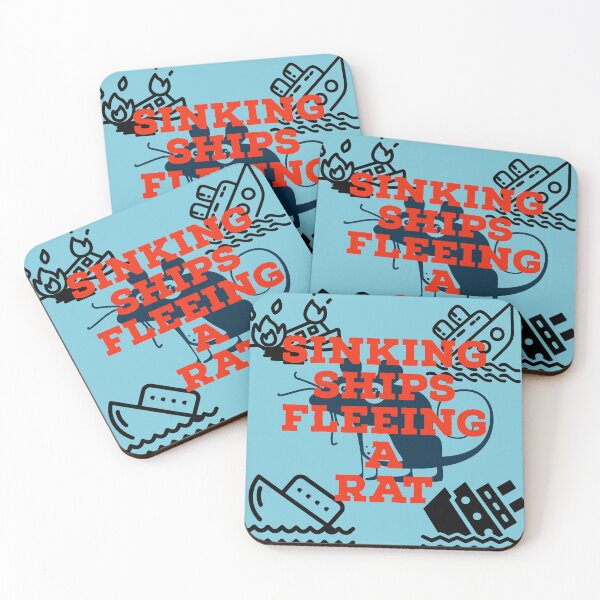 Item preview, Sinking ships fleeing a rat designed and sold by PopandPolitics.