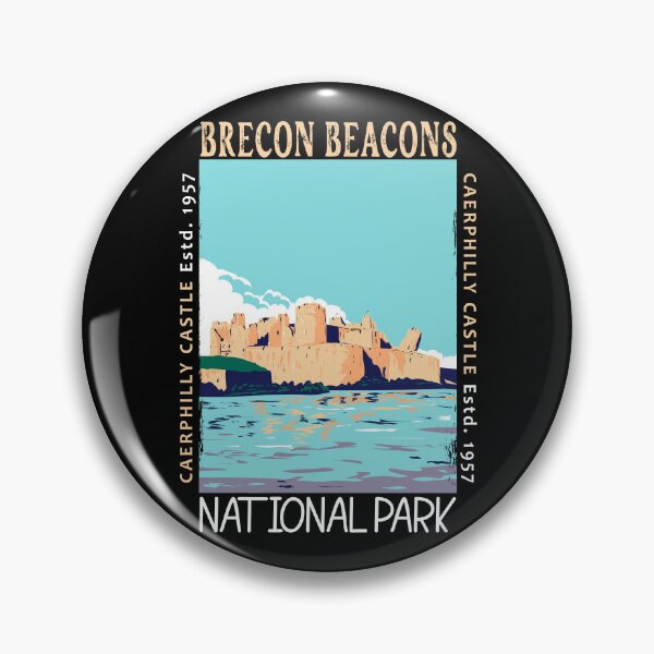 Item preview, Brecon Beacons Caerphilly Castle National Park Distressed designed and sold by KrisSidDesigns.